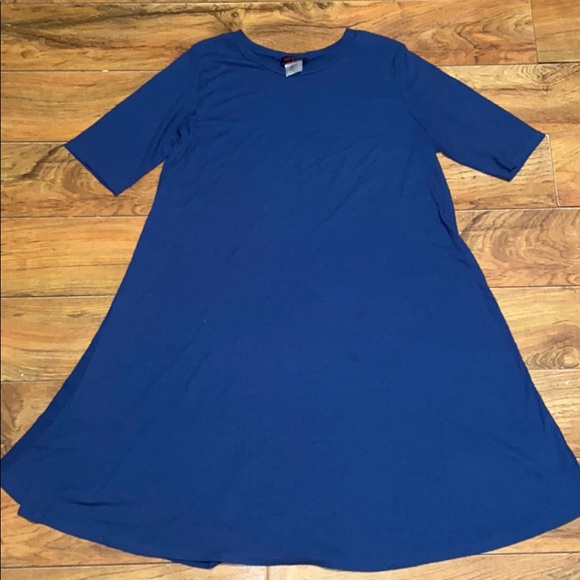 Poof! Dresses & Skirts - Poof Blue Ribbed Dress